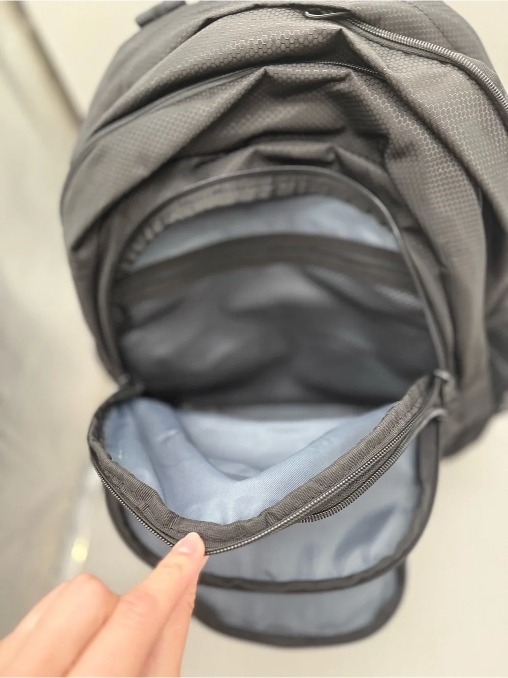 Adidas Black Backpack with Front Organizer and lap top storage.